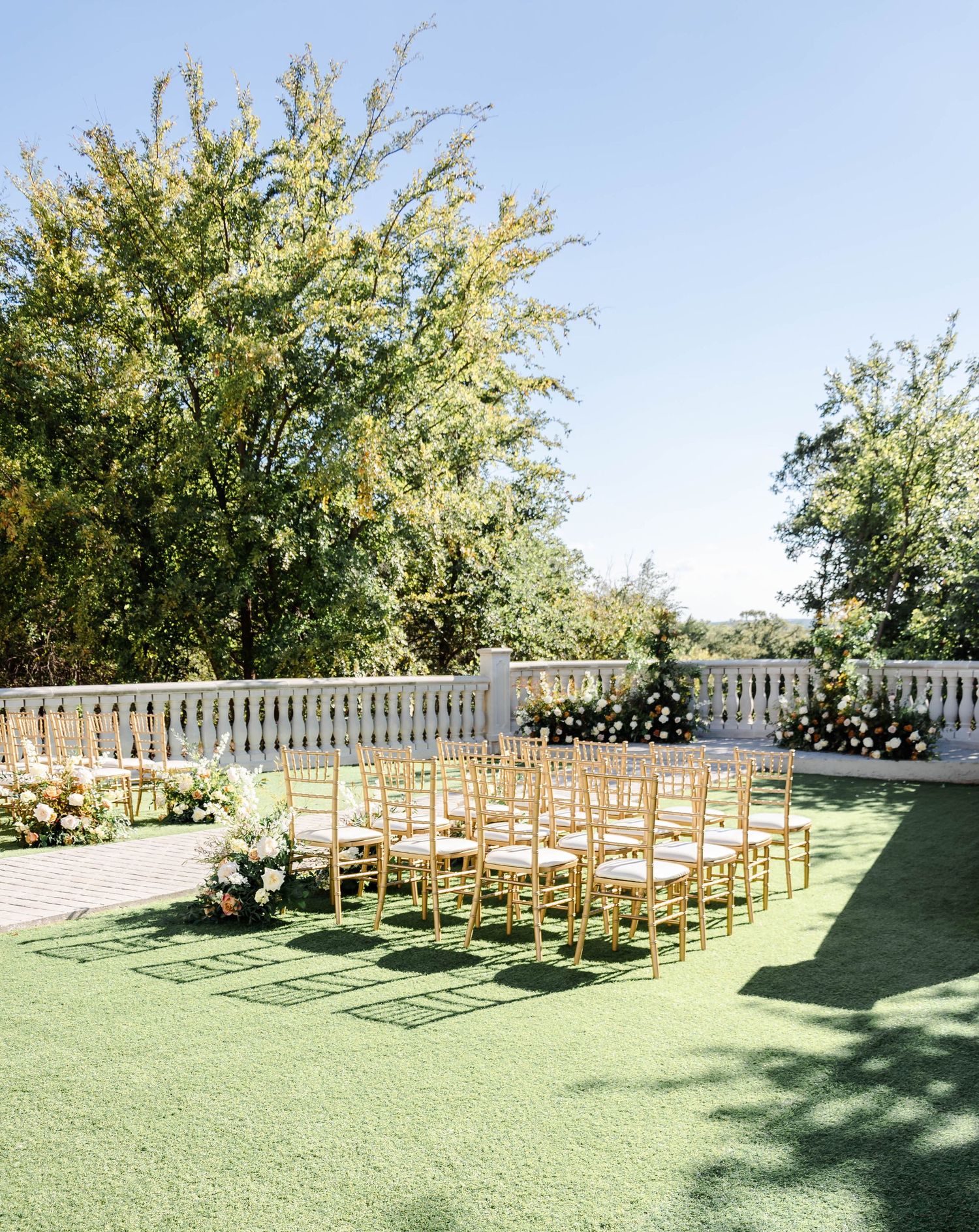 chair set up of a wedding