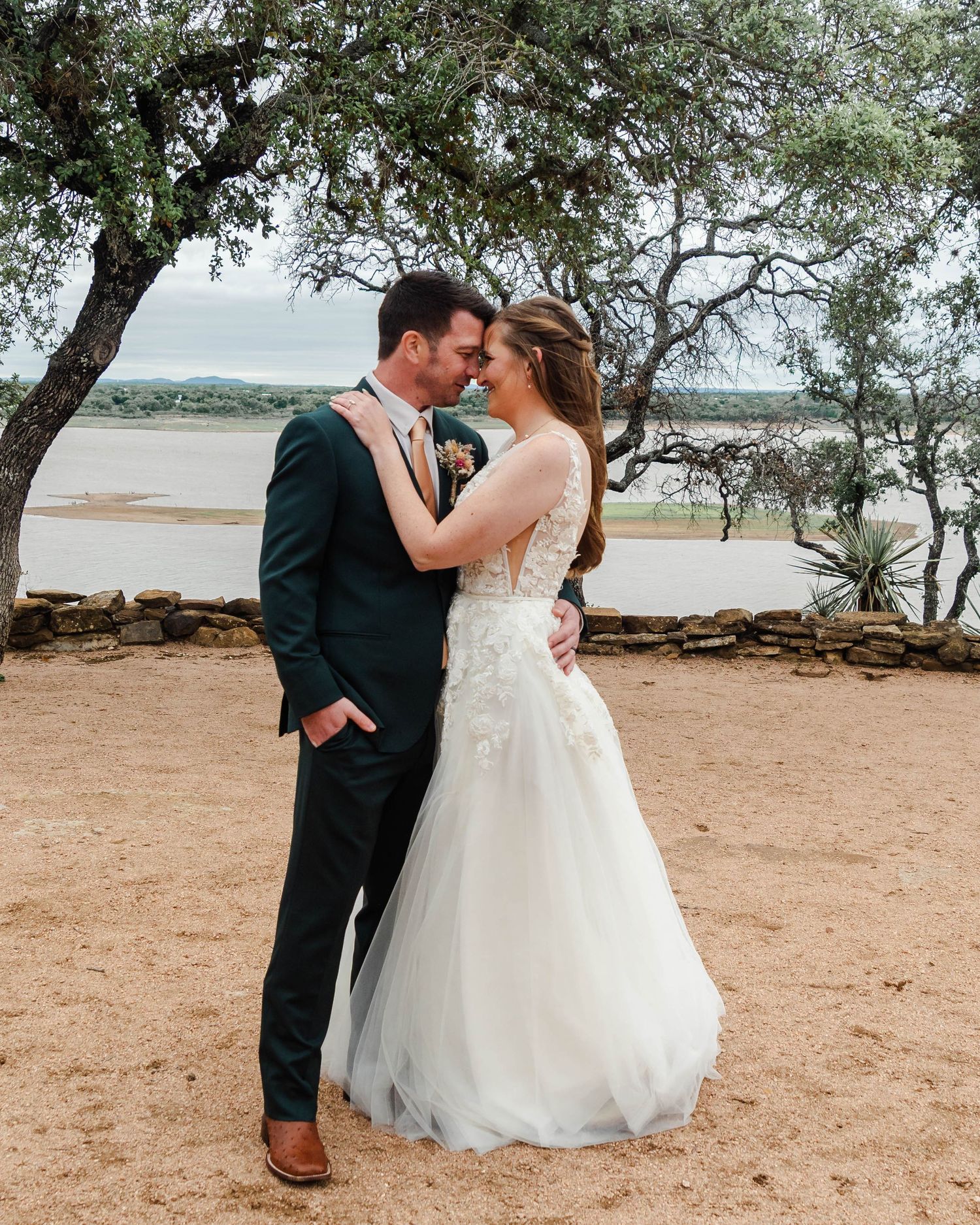 a couple standing together