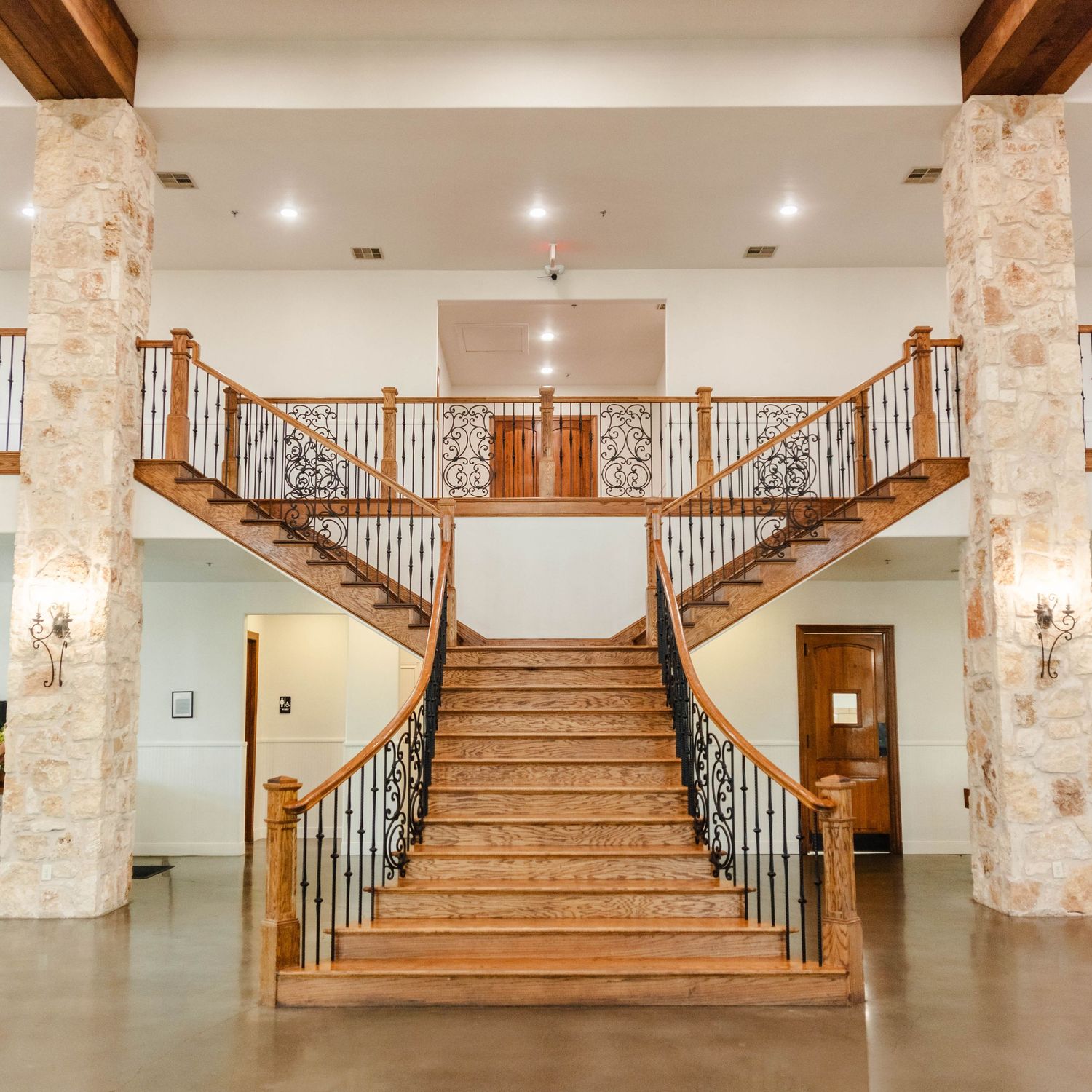 staircase view from middle of venue