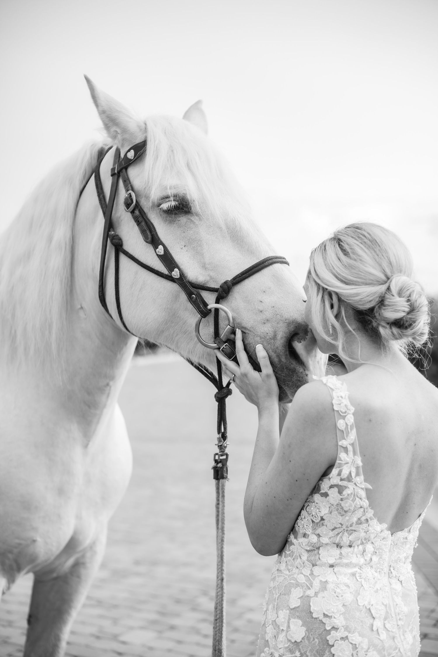 A bride with her horse