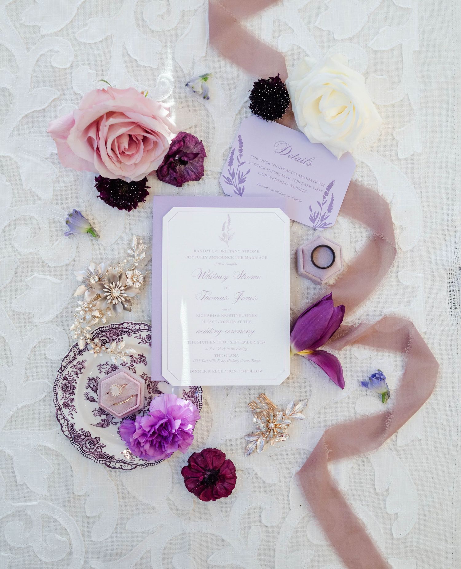 Lavender Haze Wedding Invite