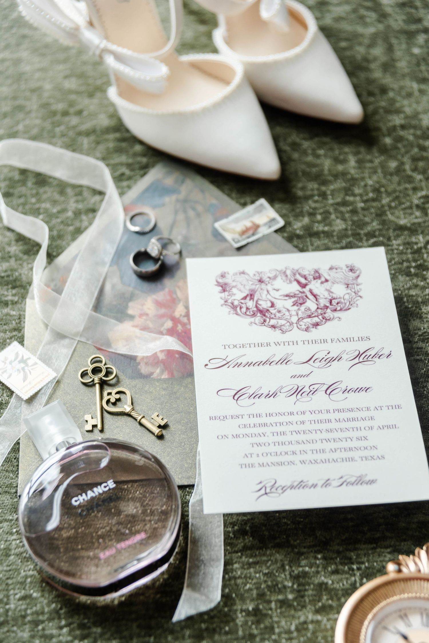 details for a couples wedding