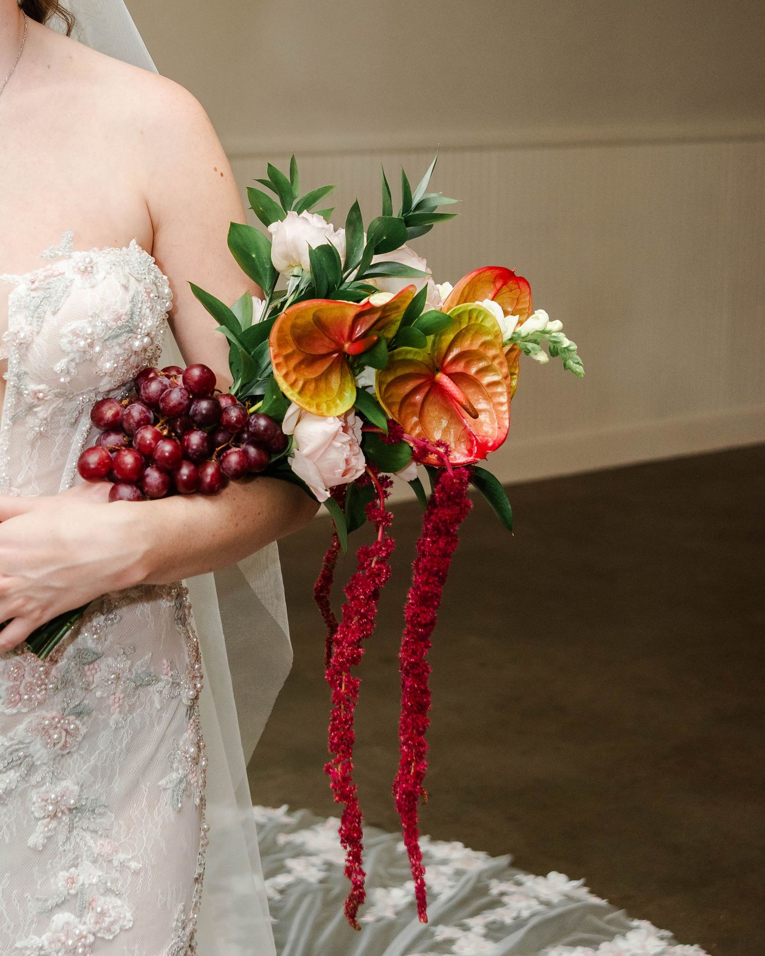 vineyard grape set up with bouquet option