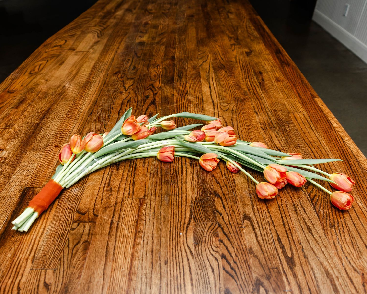 flowing tulip bouquet