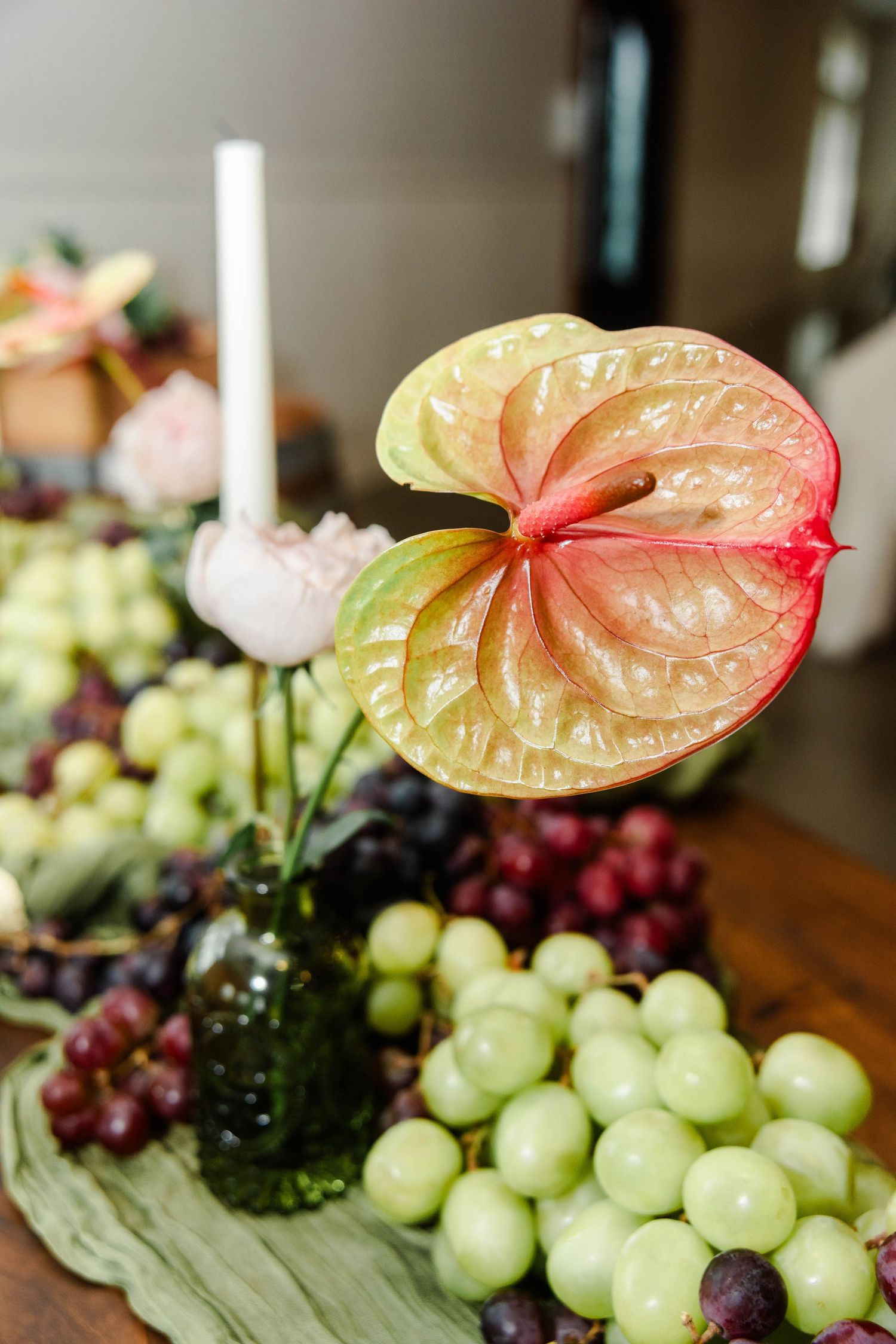 vineyard grape set up with bouquet option