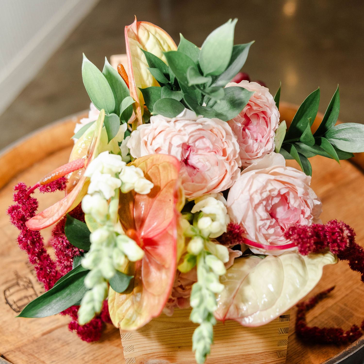 vineyard grape set up with bouquet option