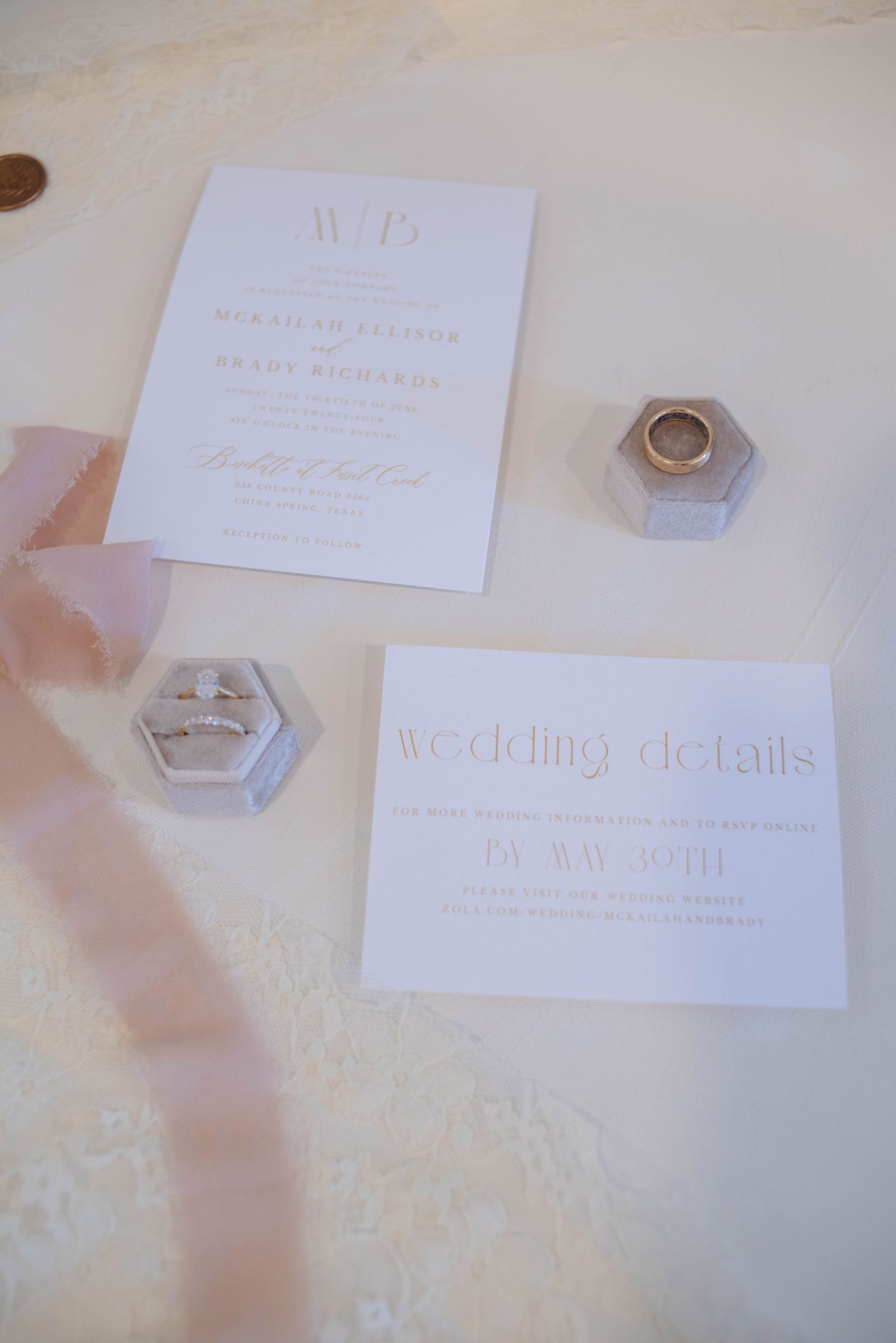 Wedding invitations from Paperdoodles in Temple, Texas
