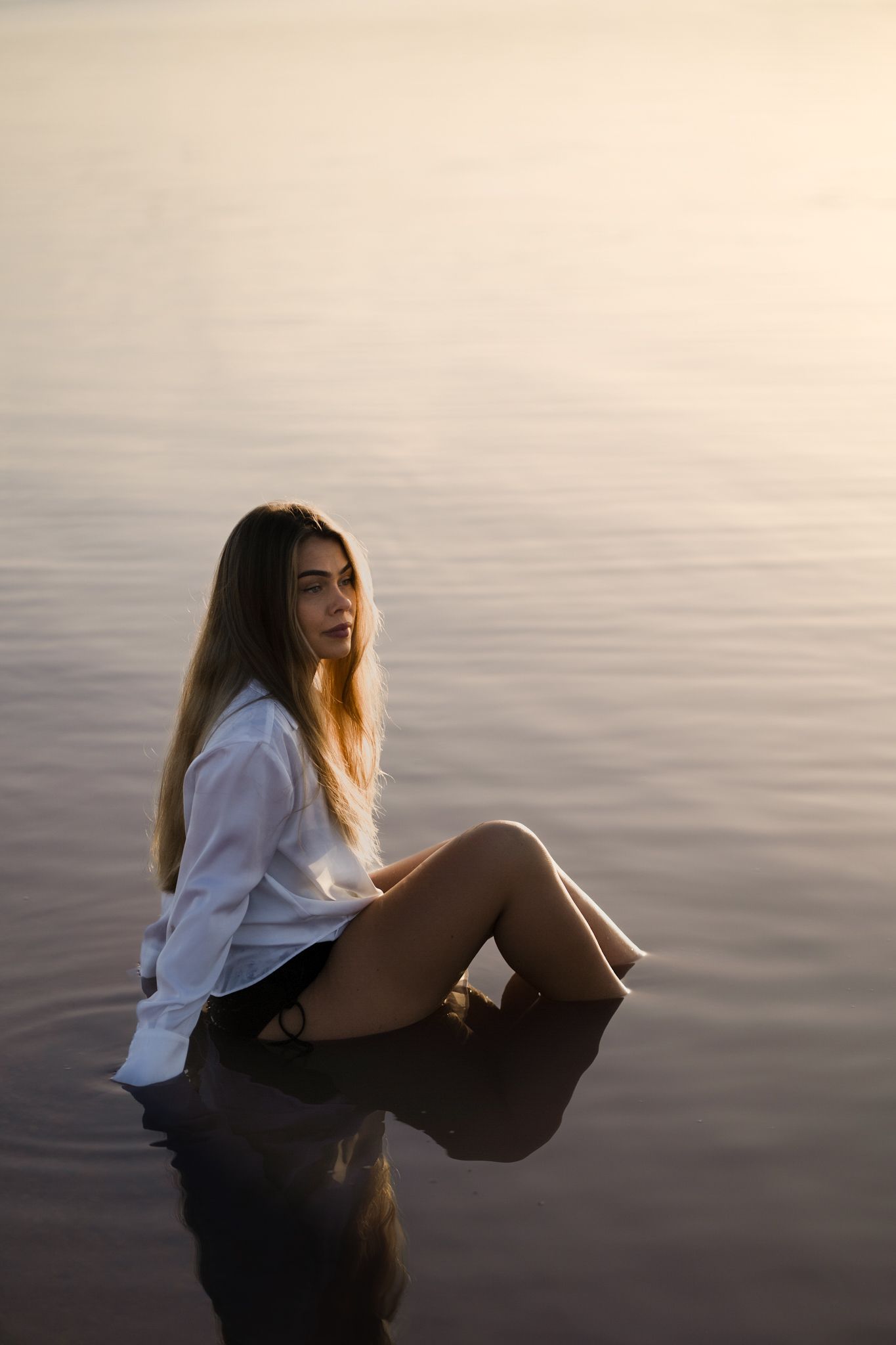 light, water, pose