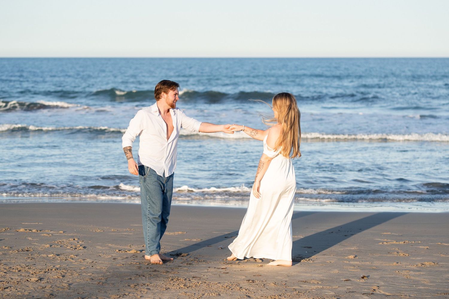 romantic couple session golden hour