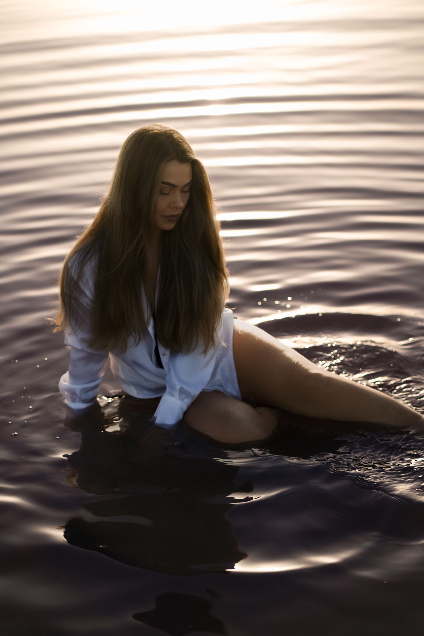 water, light, pose