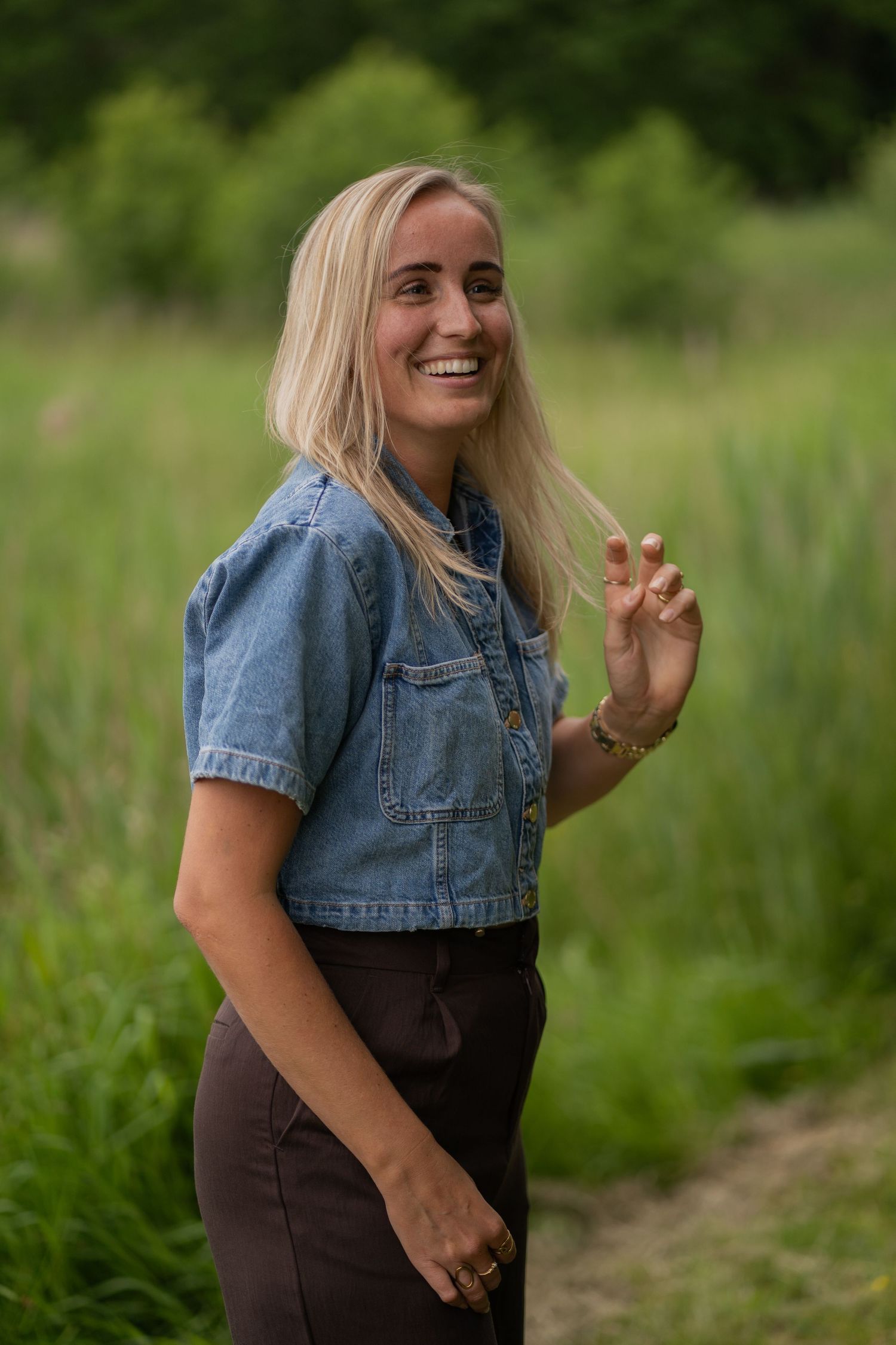 smiling model