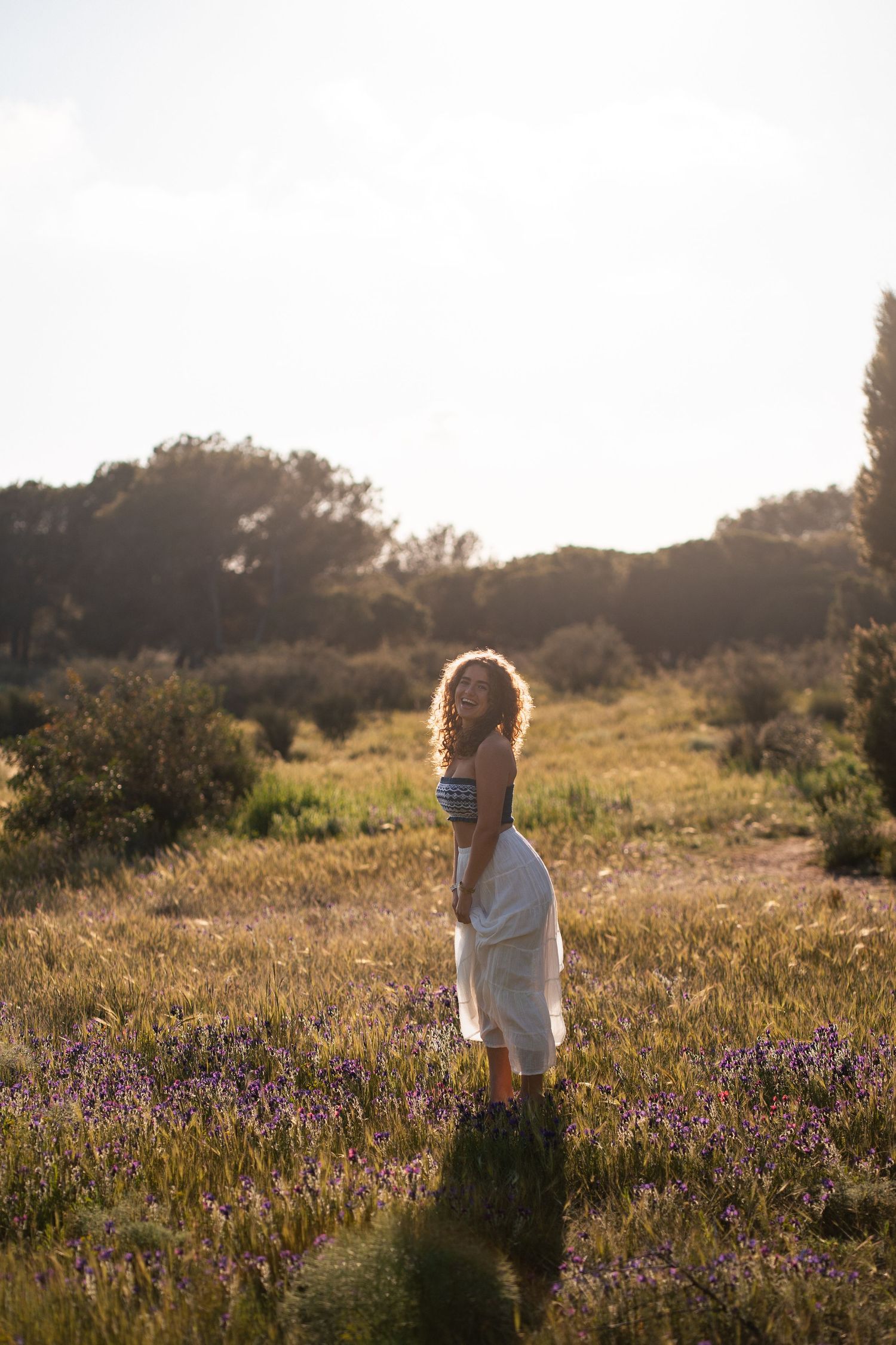 portrait session warm sunset tones