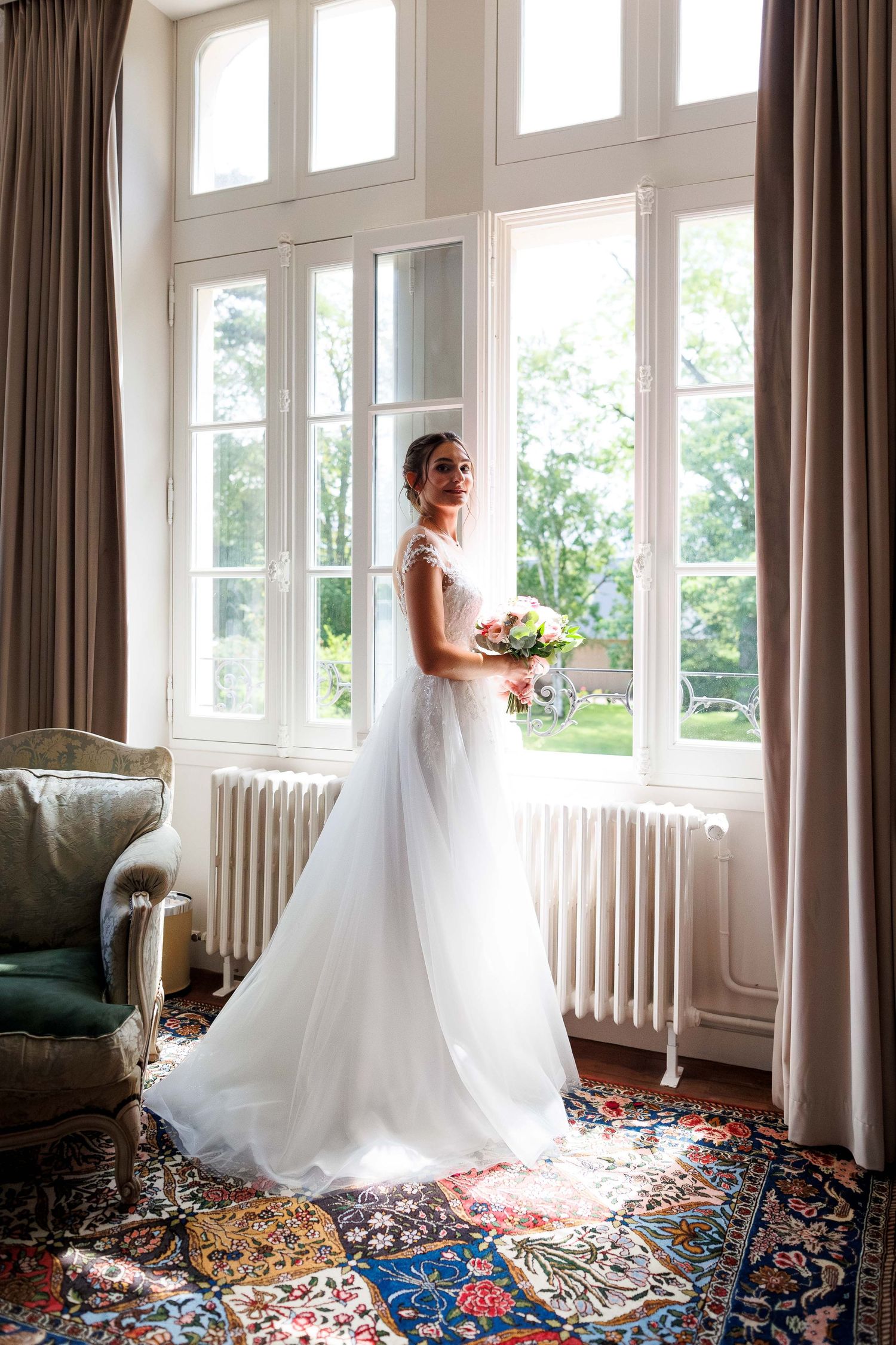 Préparatifs mariage – reportage photo naturel - Château de la Bribourdiere