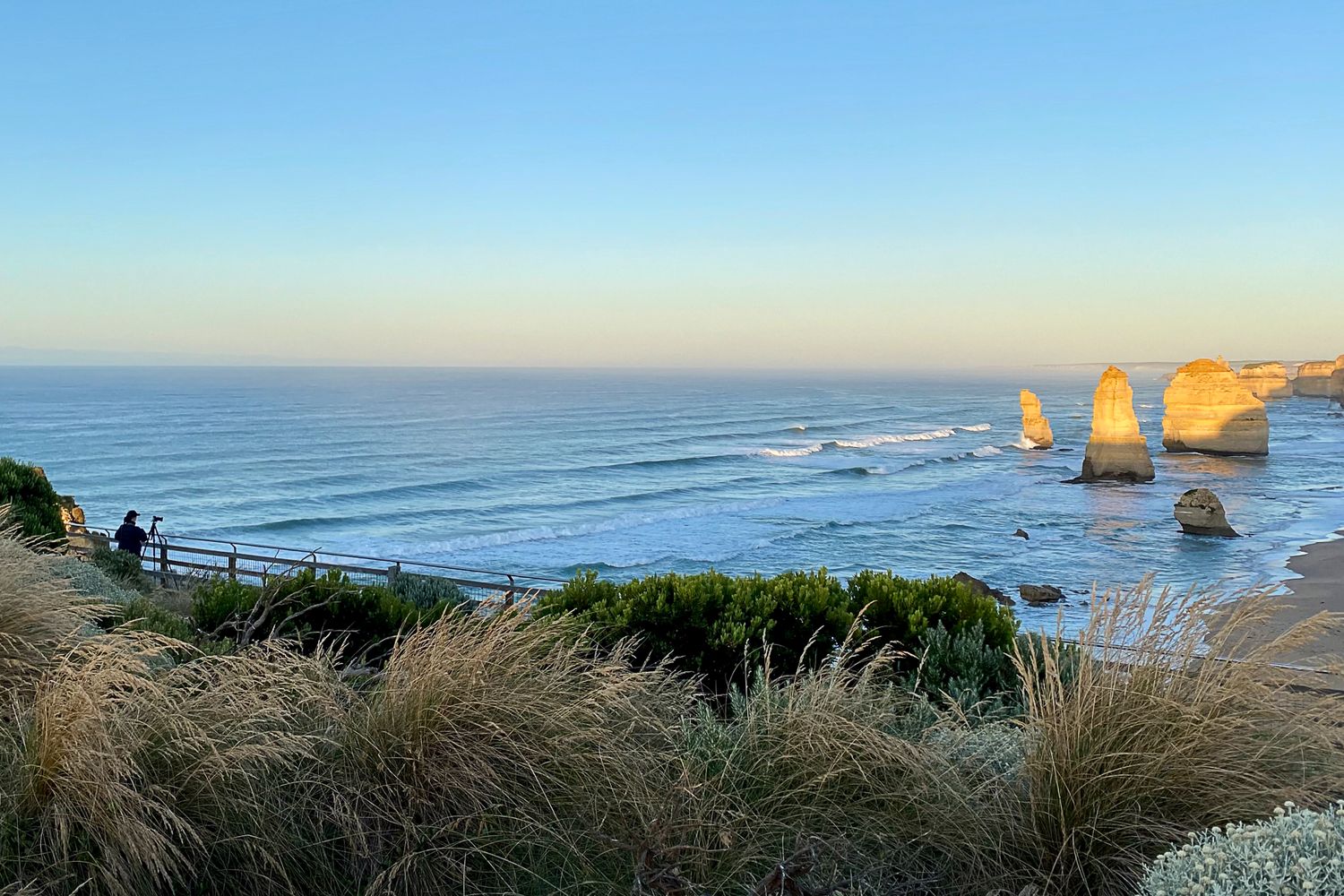 Lisa photographing the Twelve Apostles