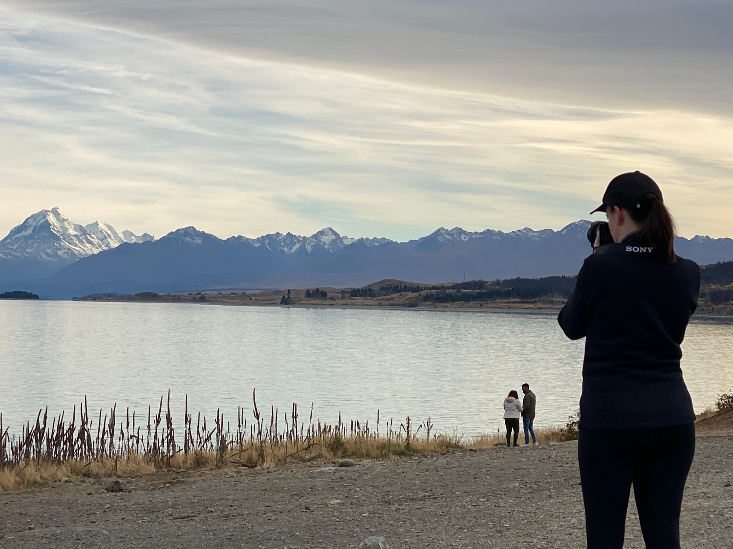 Lisa photographing Mount Cook