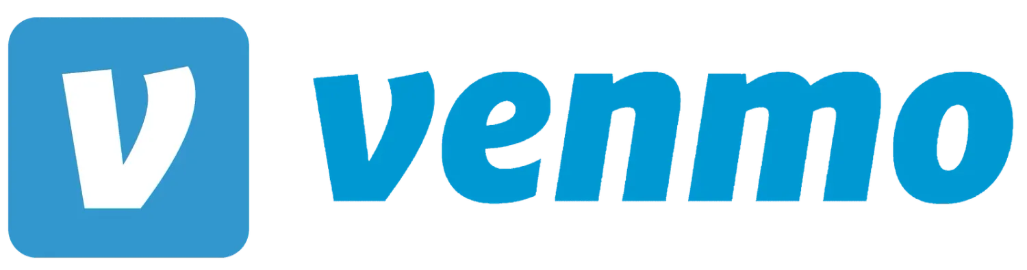 The Venmo logo featuring a white 'V' icon and blue 'venmo' text on a light gray background.