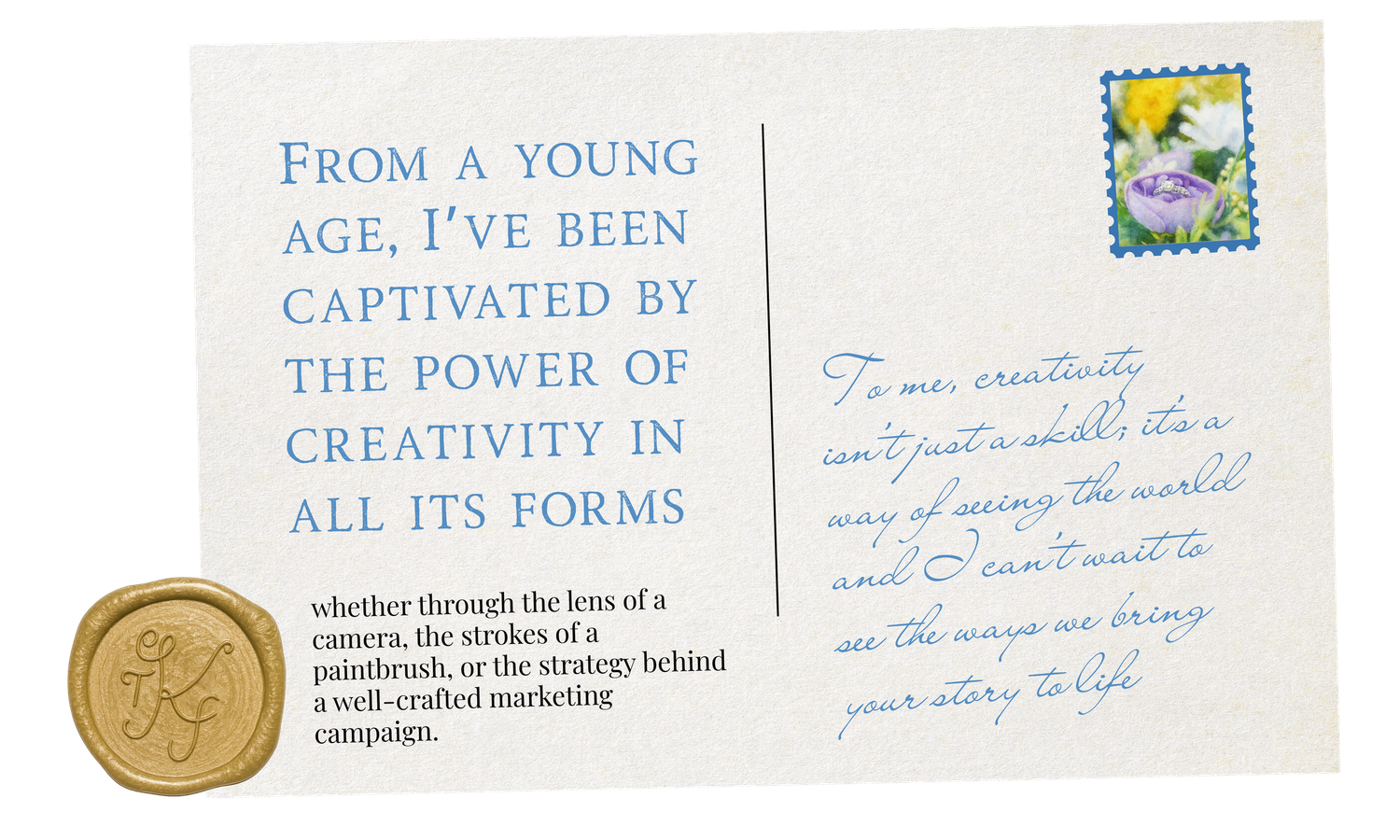 A vintage letter or document with handwritten text and a gold seal or medallion on the right side.