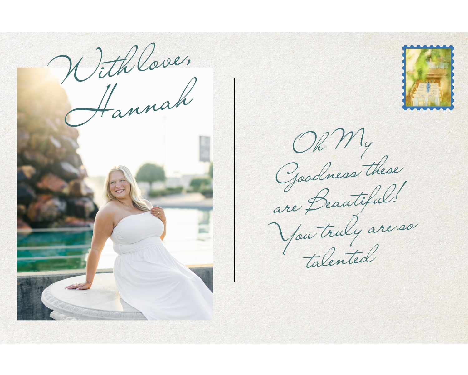 A collection of elegant handwritten wedding stationery with delicate calligraphy displayed in a cohesive style.