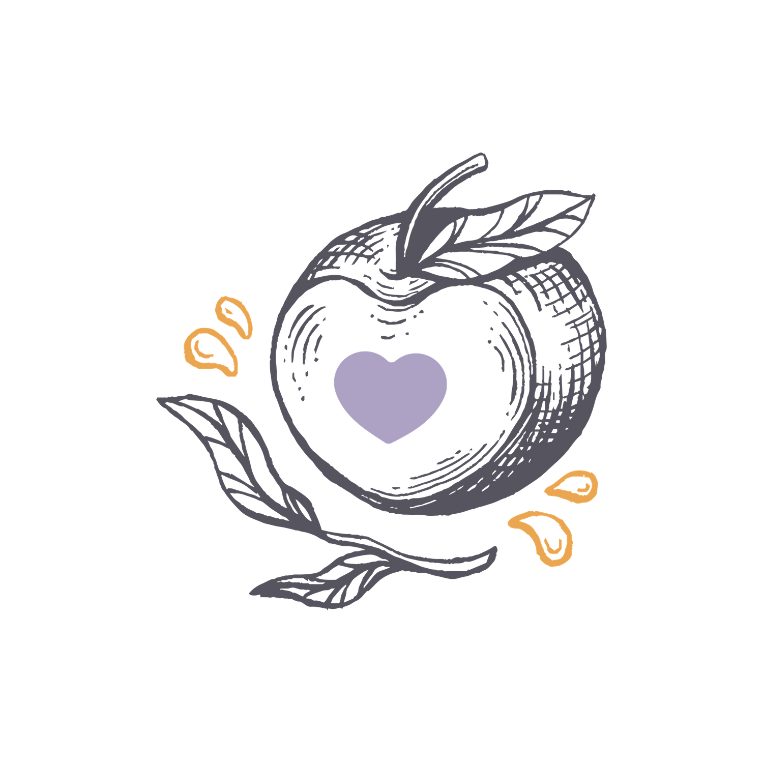Honey Plum Photography Logo - Plum with Leaf