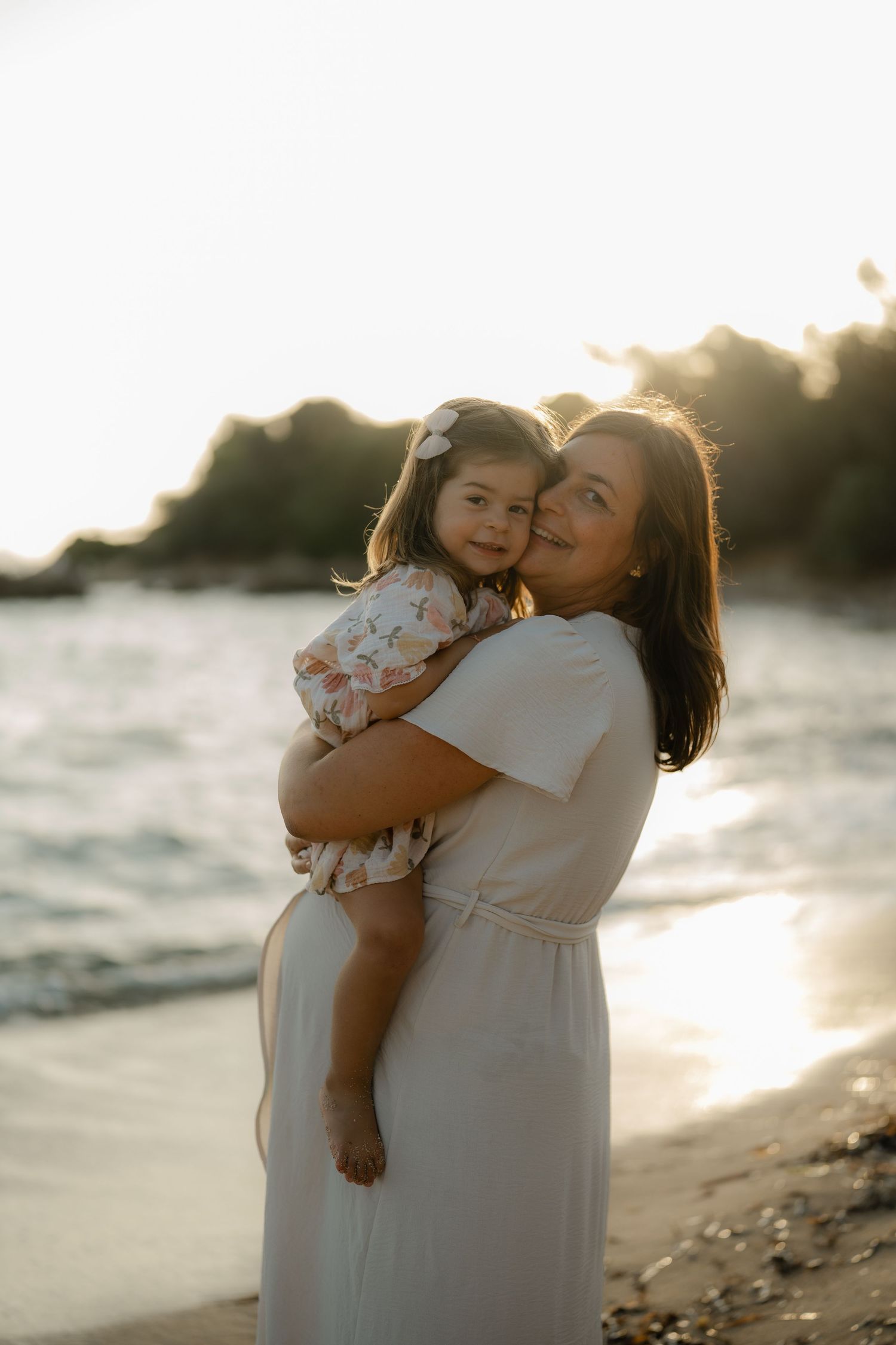 Tendre moment mère fille.