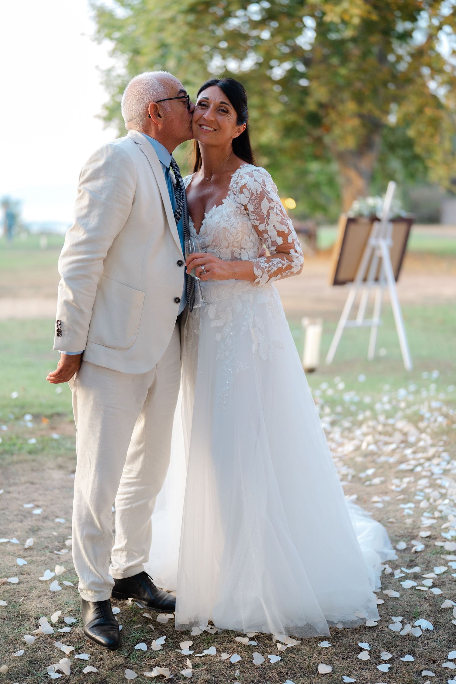 Ma belle mariée et son papa .