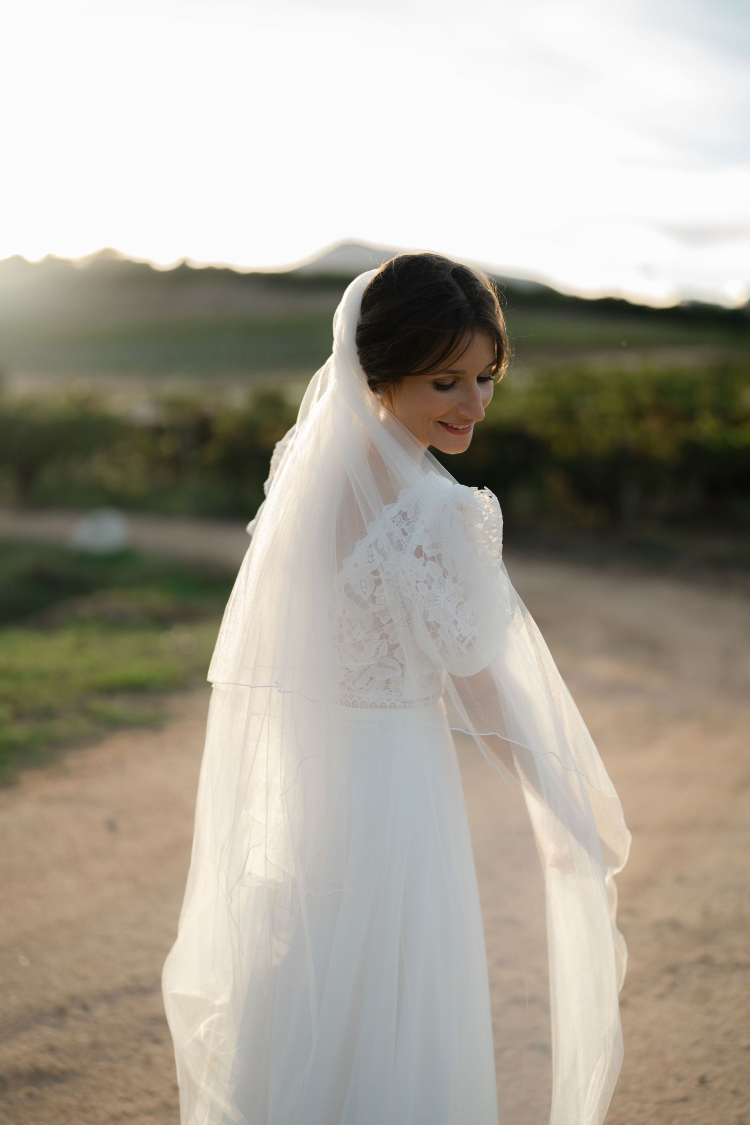 Ma belle mariée au coeur des vignes.