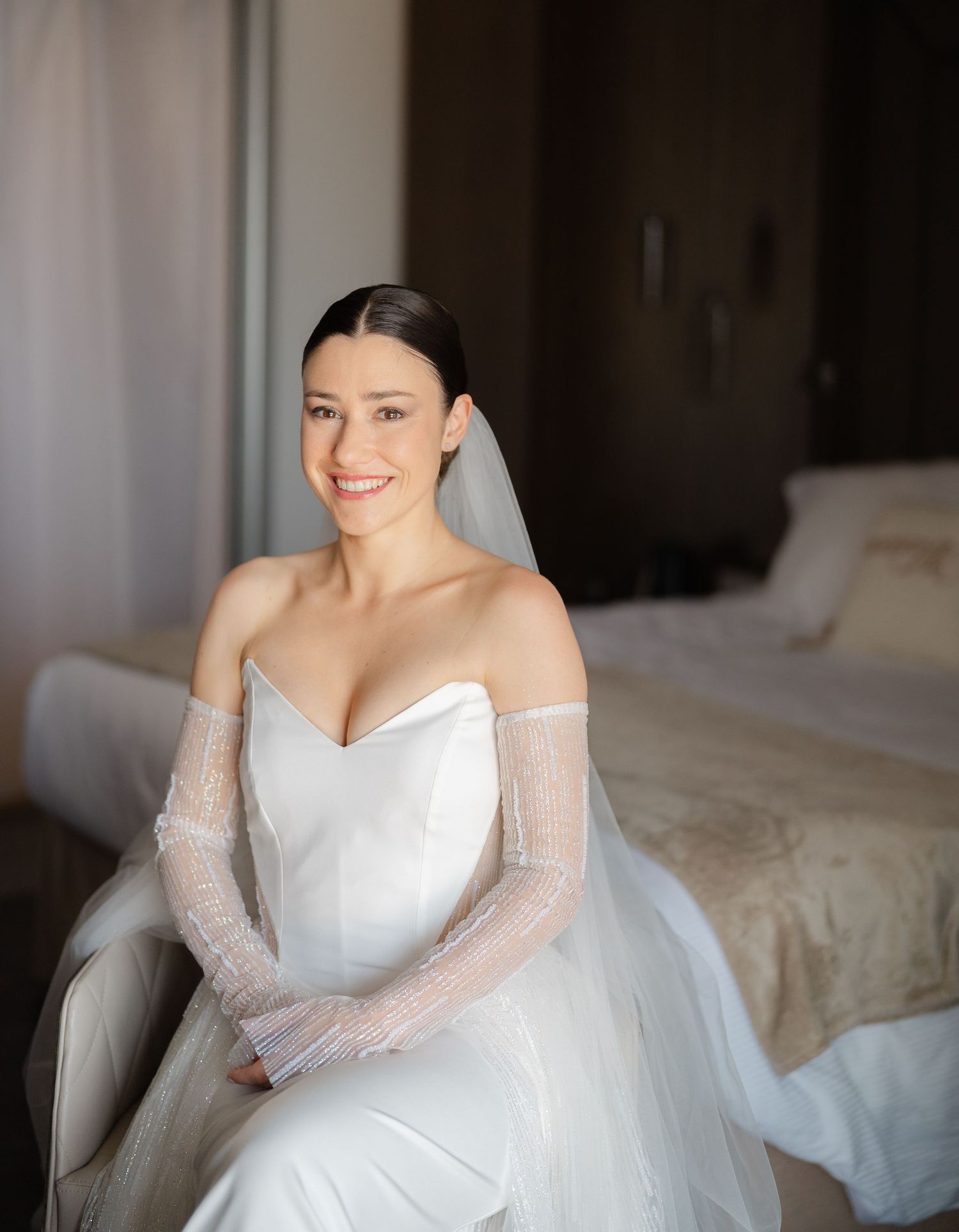 Le portrait d'une mariée à Ajaccio.
