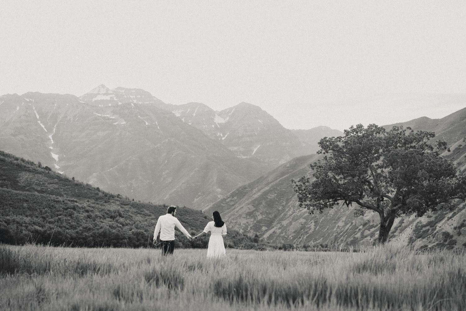 A series of scenic mountain landscape photos with golden grass and rolling hills at sunset.
