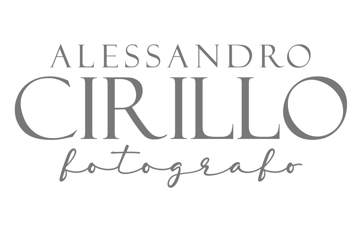 Professional black and white logo design for Alessandro Cirillo photographer with elegant typography.