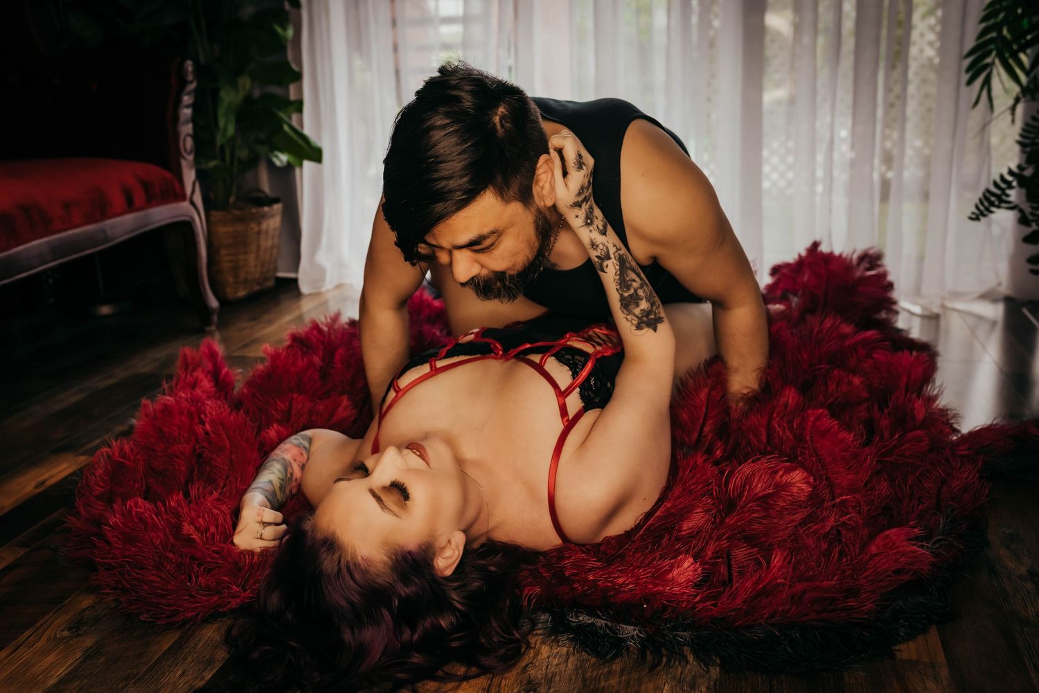Couples boudoir photoshoot pnw