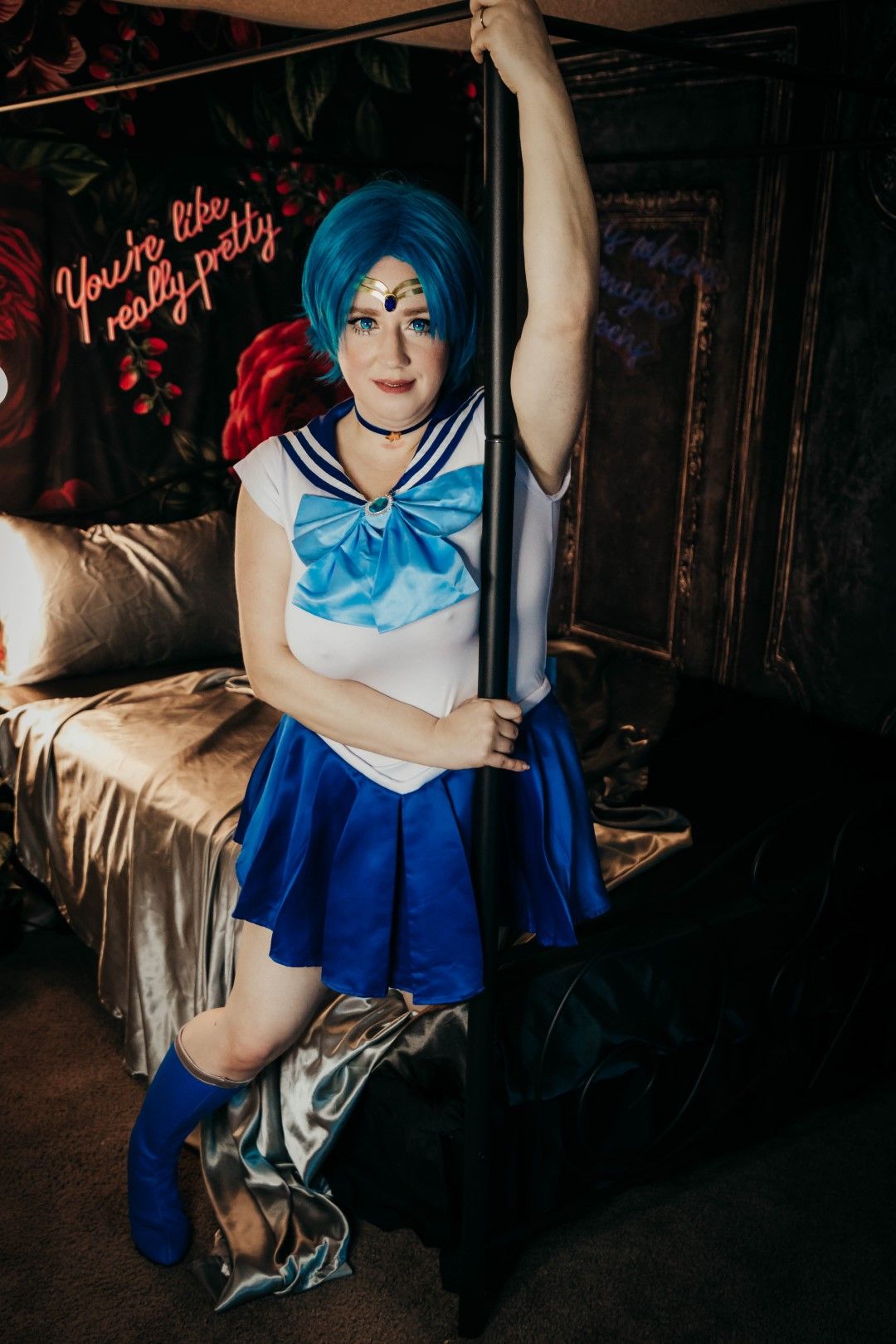 Sailor Moon cosplay boudoir