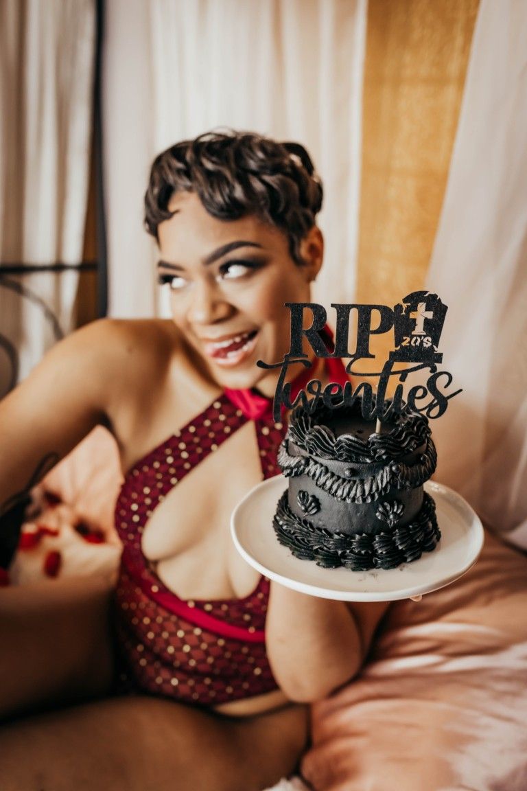 Birthday boudoir  with Strawberry Boudoir Photography in Tacoma, WA