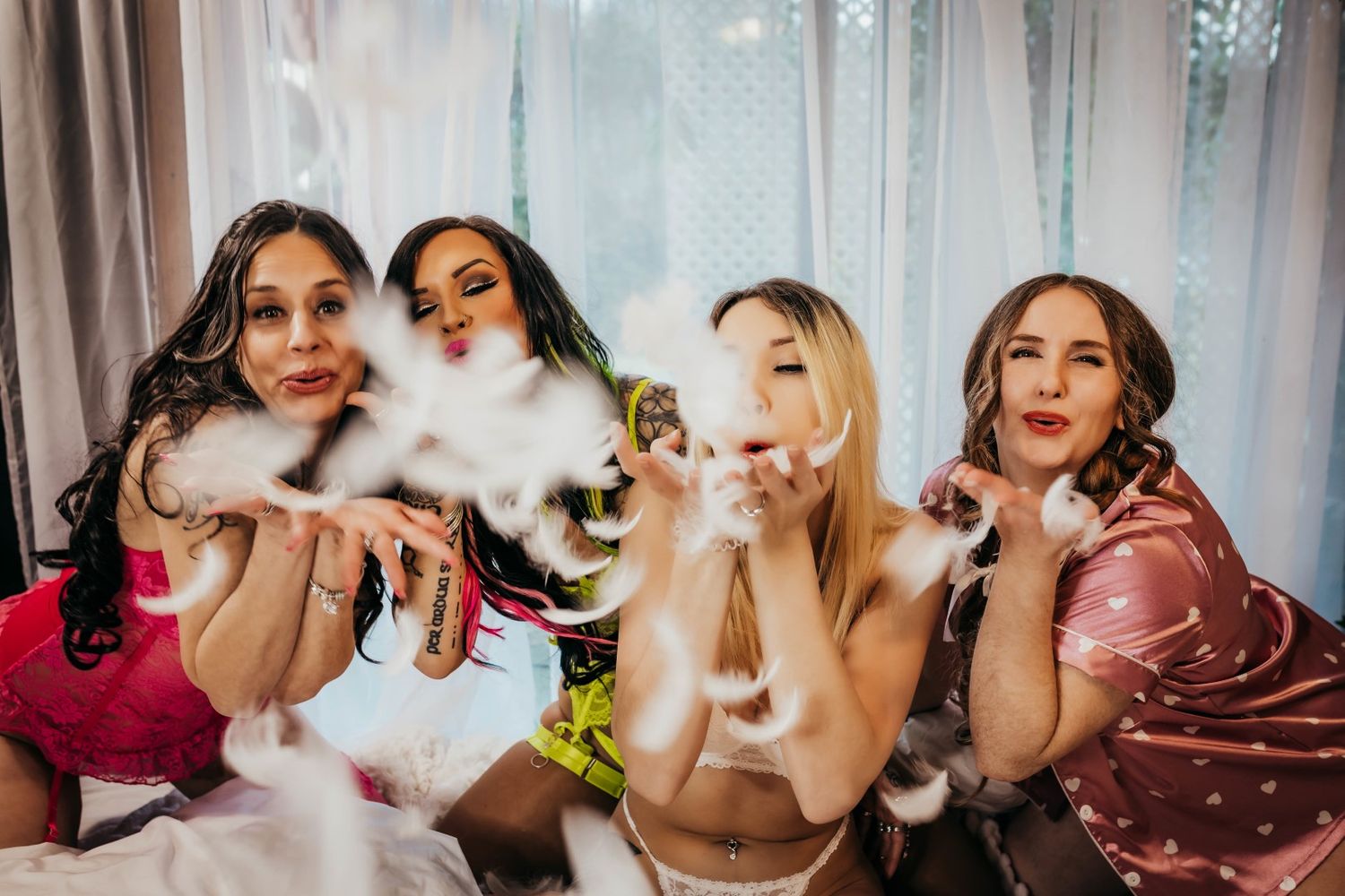 themed boudoir group photoshoot