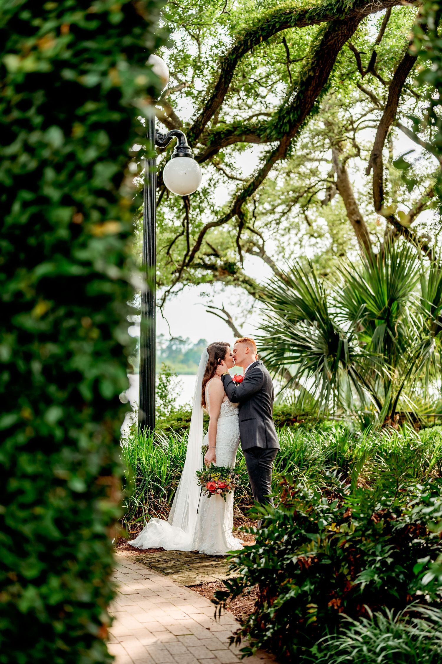 Bride and Groom share a first look together