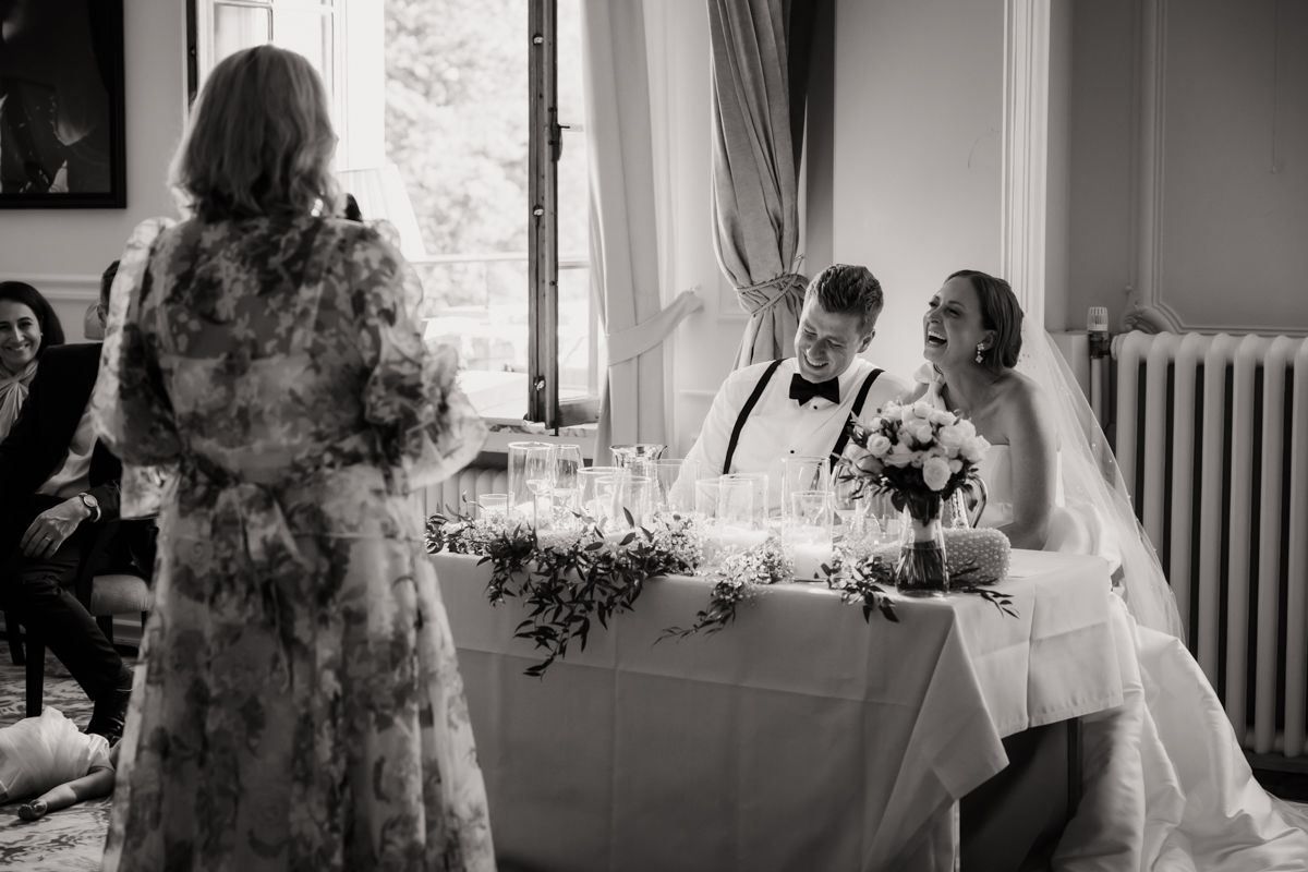 Middagen på ett bröllop på Maryhill Estate fotograferat av Grevholm Photography.