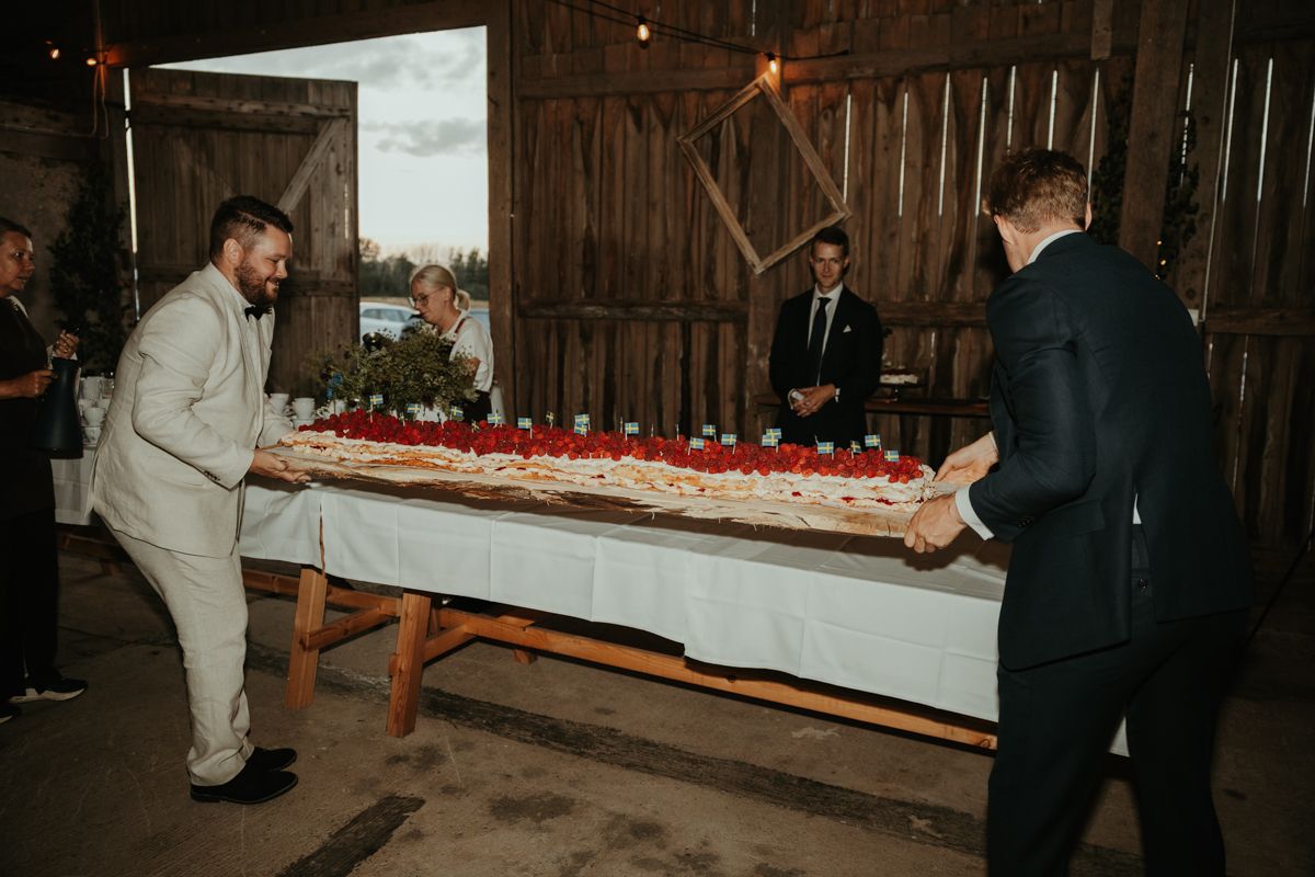Bröllopsmiddag på Näfstad loge, fotograferat av Grevholm Photography.