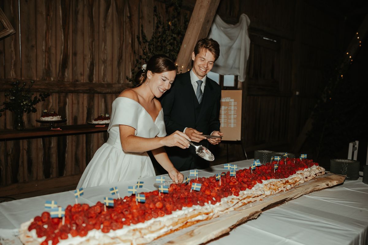 Bröllopsmiddag på Näfstad loge, fotograferat av Grevholm Photography.
