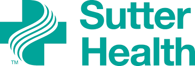 Sutter Health medical cross logo with teal gradient design and company name.