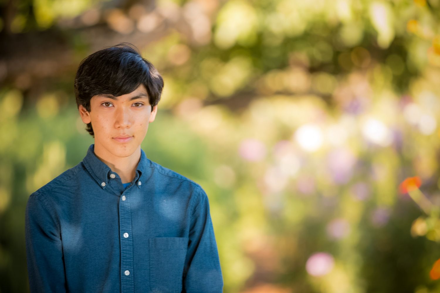 A candid portrait with soft bokeh background and natural lighting.