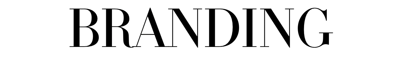 The word 'BRANDING' appears in large bold black letters against a white background.