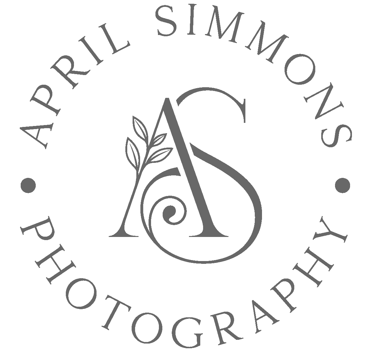 Modern photography business logo with circular text layout.