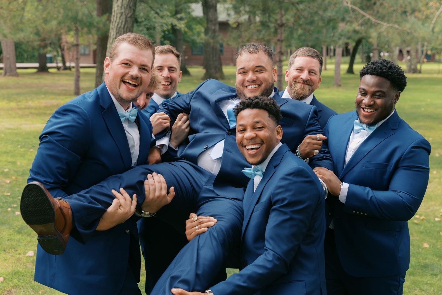 Summer Camp Themed Wedding Photography at Camp Lincoln Camp Lake Hubert in Nisswa Minnesota. Lakeside woodland wedding pictures Up North