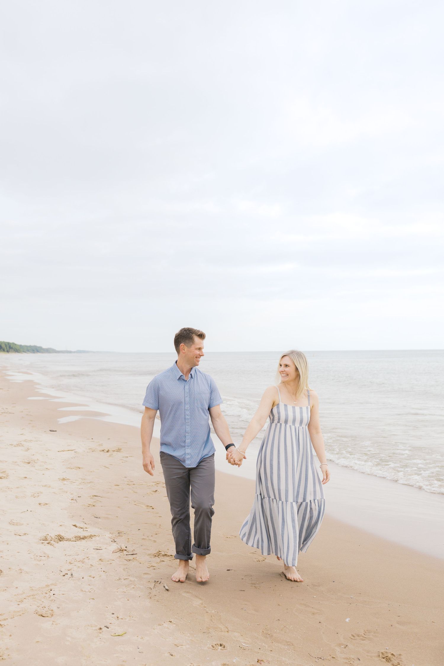 Grand Haven Michigan Beach Photography Family senior engagement photography on Lake Michigan. Grand Haven Michigan Photographer Inspiration