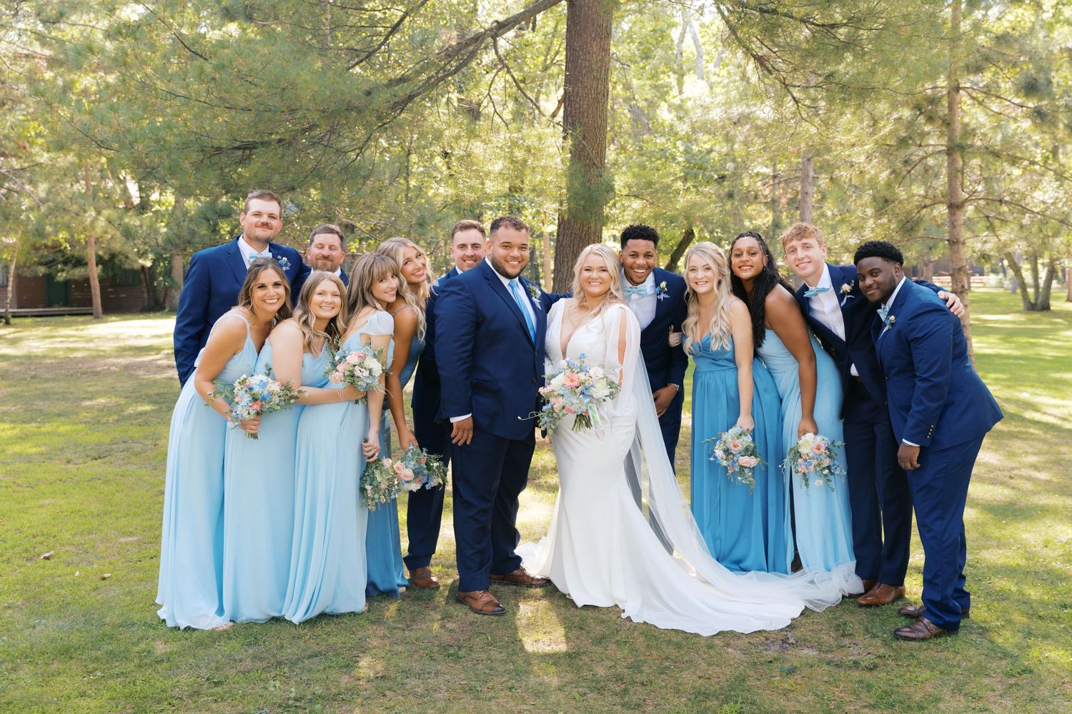 Summer Camp Themed Wedding Photography at Camp Lincoln Camp Lake Hubert in Nisswa Minnesota. Lakeside woodland wedding pictures Up North