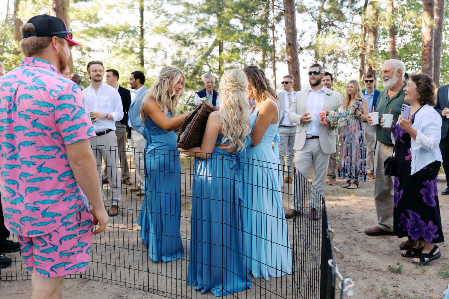 Summer Camp Themed Wedding Photography at Camp Lincoln Camp Lake Hubert in Nisswa Minnesota. Lakeside woodland wedding pictures Up North