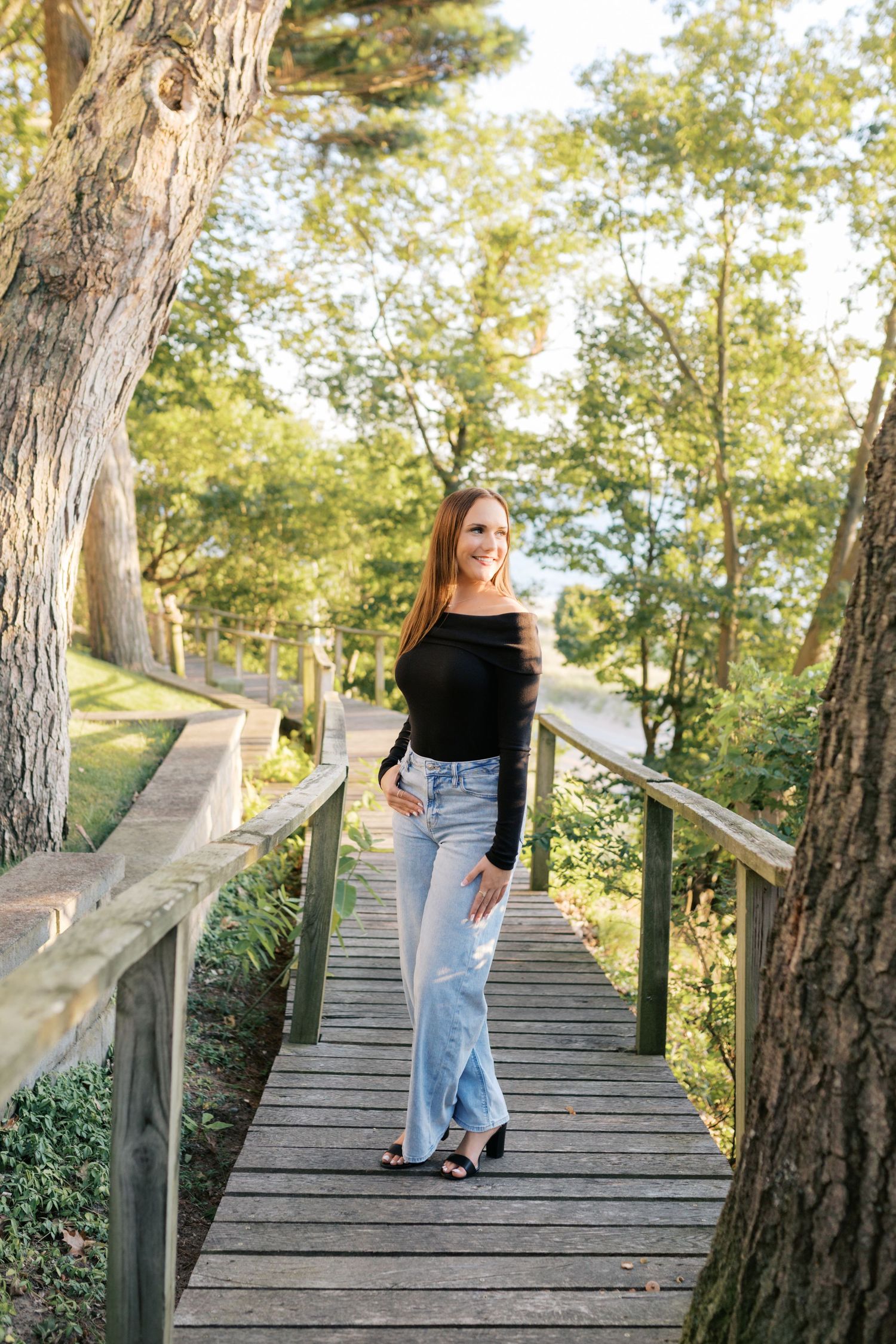Grand Haven Michigan senior portrait photography pictures, Beach and boardwalk location. summer beach senior pictures in west michigan