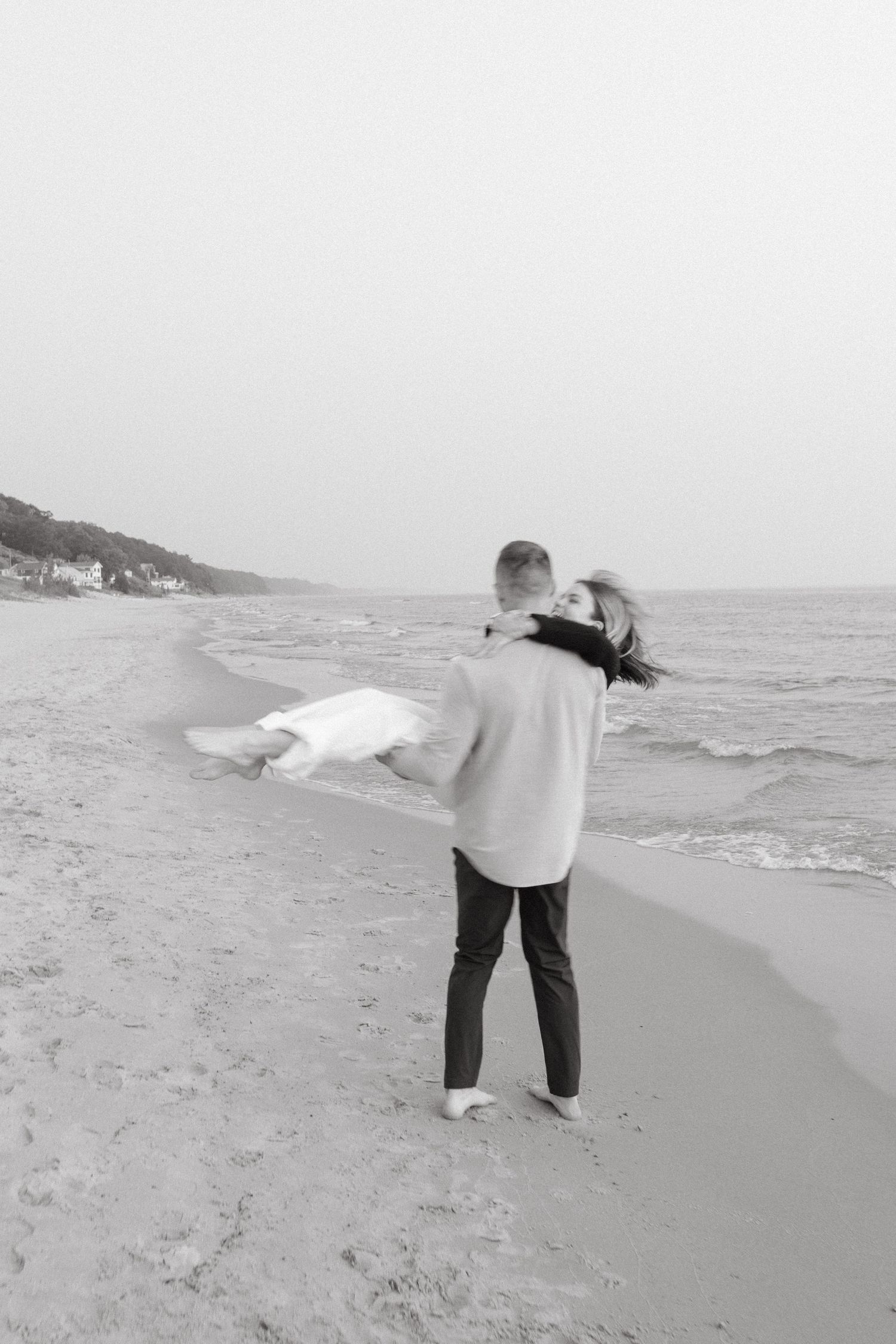 Grand Haven Michigan Coastal Beach Town Engagement Couples Pictures Lake Michigan Photographer, Summertime Romance, Lakeside Engagement Pics