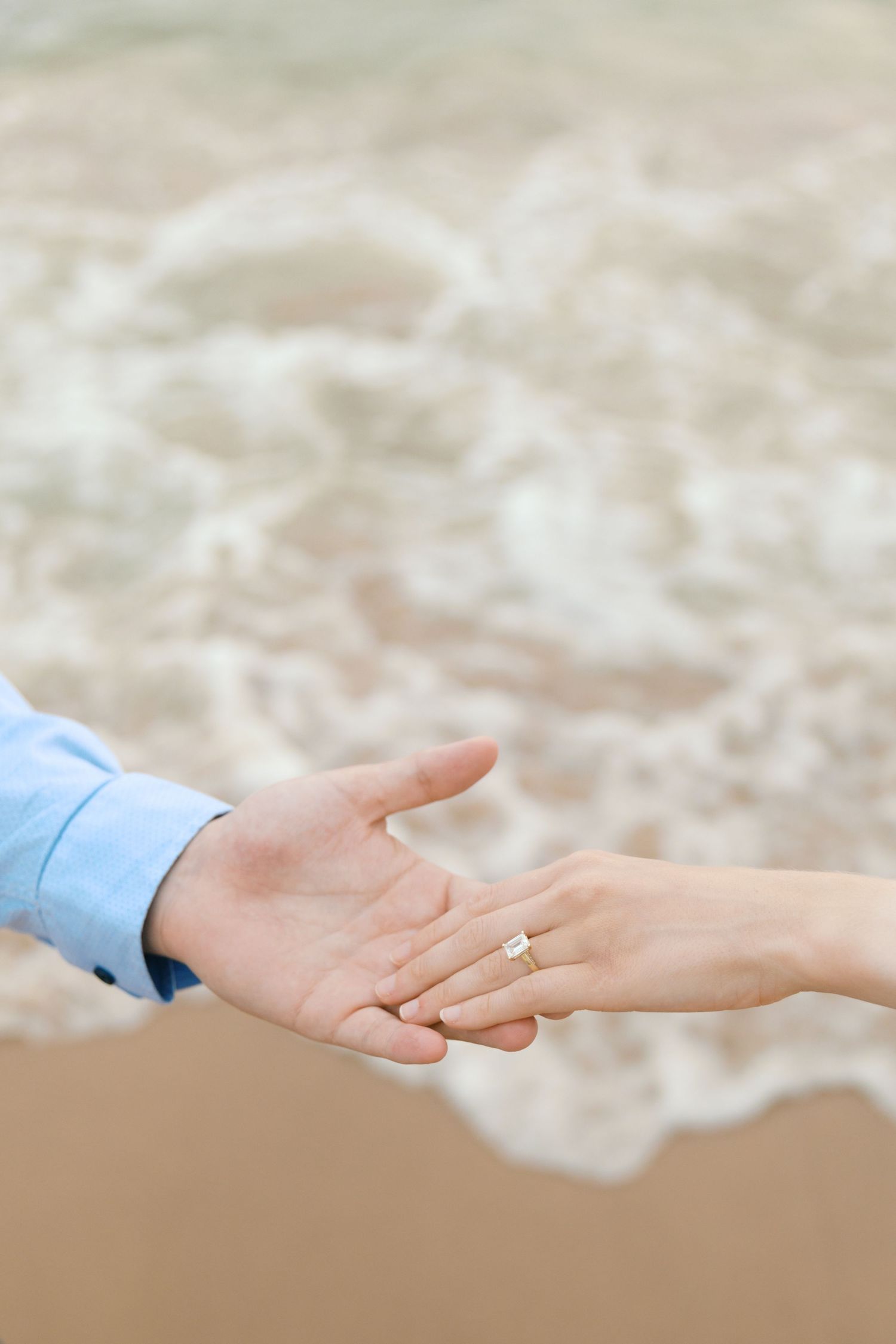 Grand Haven beach and boardwalk coastal midwest town on lake michigan engagement pictures during the summer Grand Haven Wedding photographer