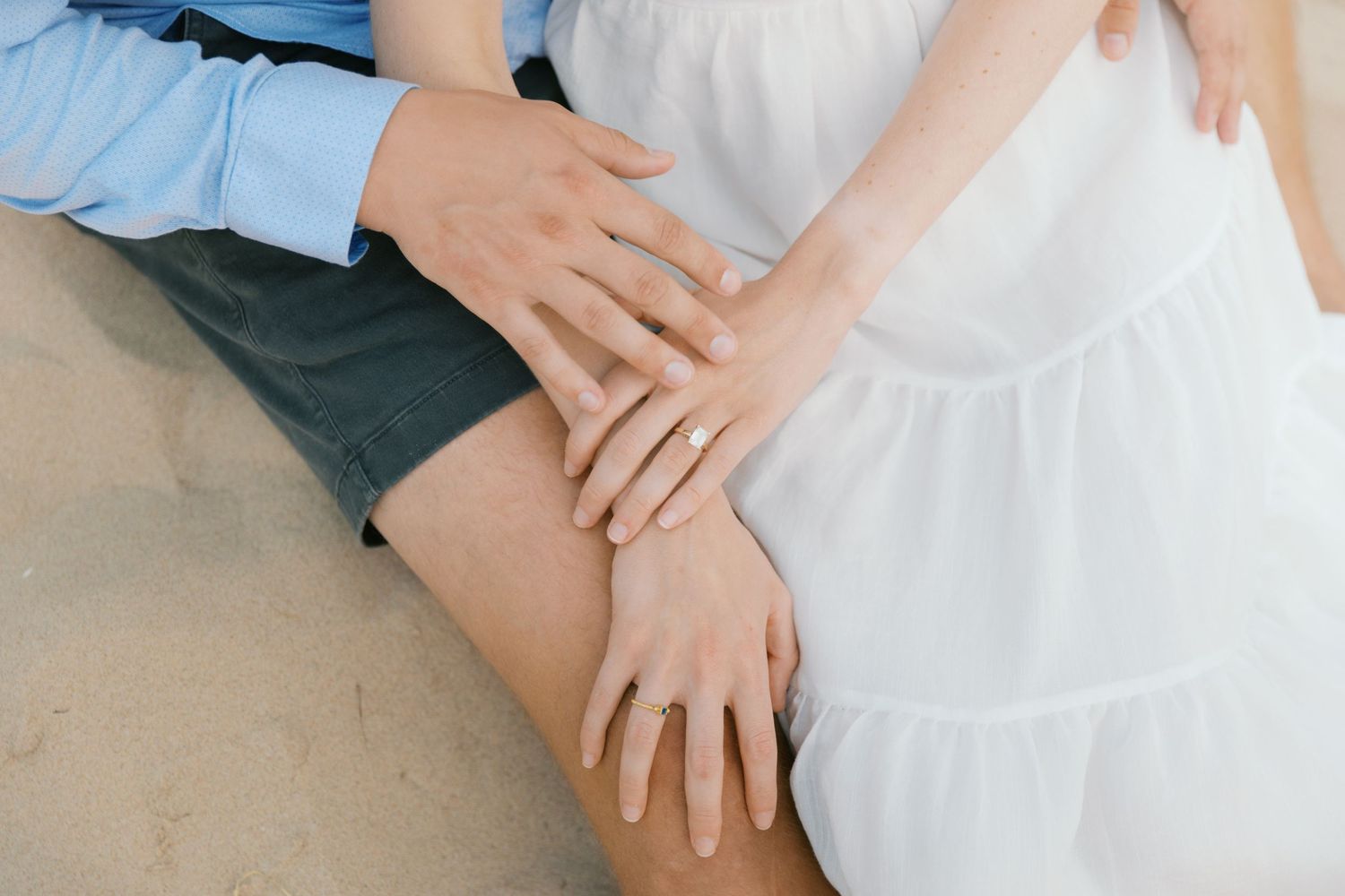 Grand Haven beach and boardwalk coastal midwest town on lake michigan engagement pictures during the summer Grand Haven Wedding photographer