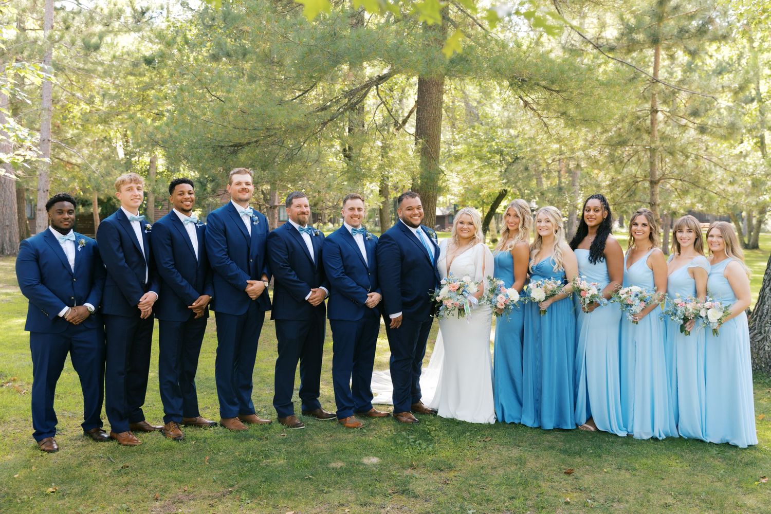 Summer Camp Themed Wedding Photography at Camp Lincoln Camp Lake Hubert in Nisswa Minnesota. Lakeside woodland wedding pictures Up North
